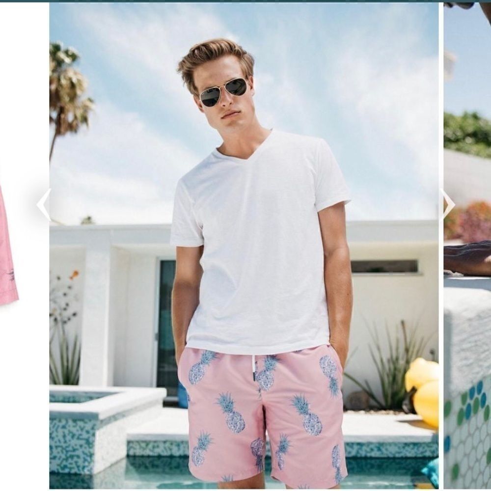 Taylrd Pink pineapple swim shorts